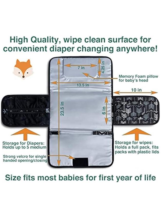 Baby Portable Changing Pad, Diaper Bag,Travel Mat Station,Waterproof Foldable Baby Changing Mat,Lightweight Changing Pads for Baby - Baby Changer, Shower Gift for Boys and Girls