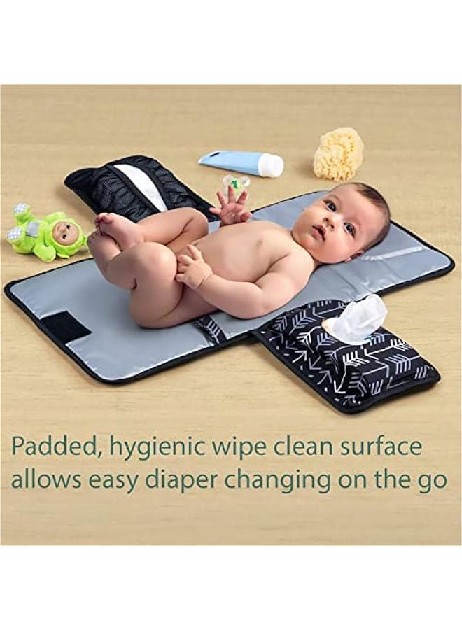 Baby Portable Changing Pad, Diaper Bag,Travel Mat Station,Waterproof Foldable Baby Changing Mat,Lightweight Changing Pads for Baby - Baby Changer, Shower Gift for Boys and Girls