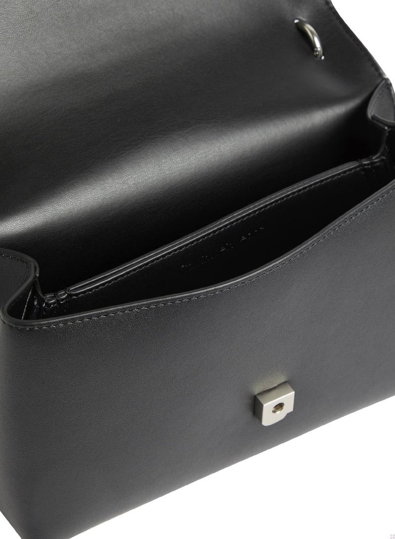 Women's Convertible Shoulder Bag - faux leather, Black