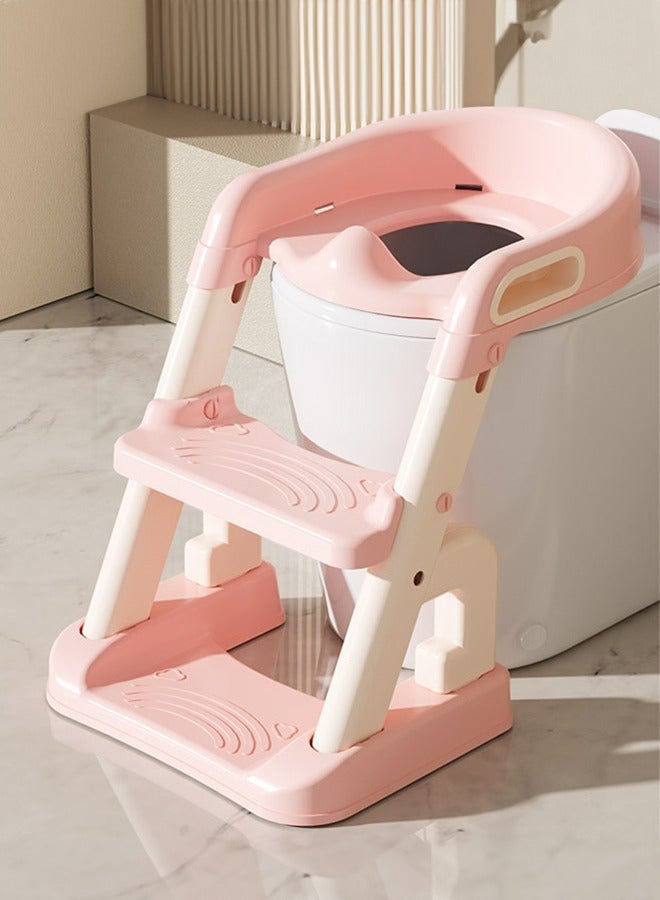 Toddler Potty Training Seat With Step Stool Ladder And Splash Guard