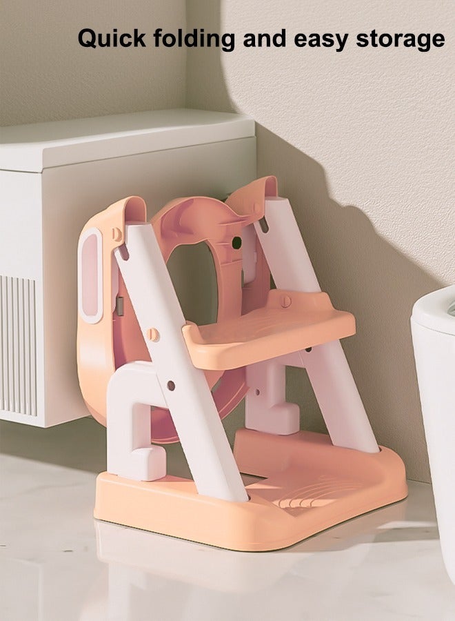 Toddler Potty Training Seat With Step Stool Ladder And Splash Guard