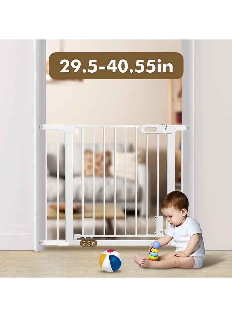 Auto Close Baby Safety Gate Extension Kit, Extra Tall & Wide Pet Dog Gate Extension for House, Doorway & Staircases, Suitable for baby Safety Gates(30cm)