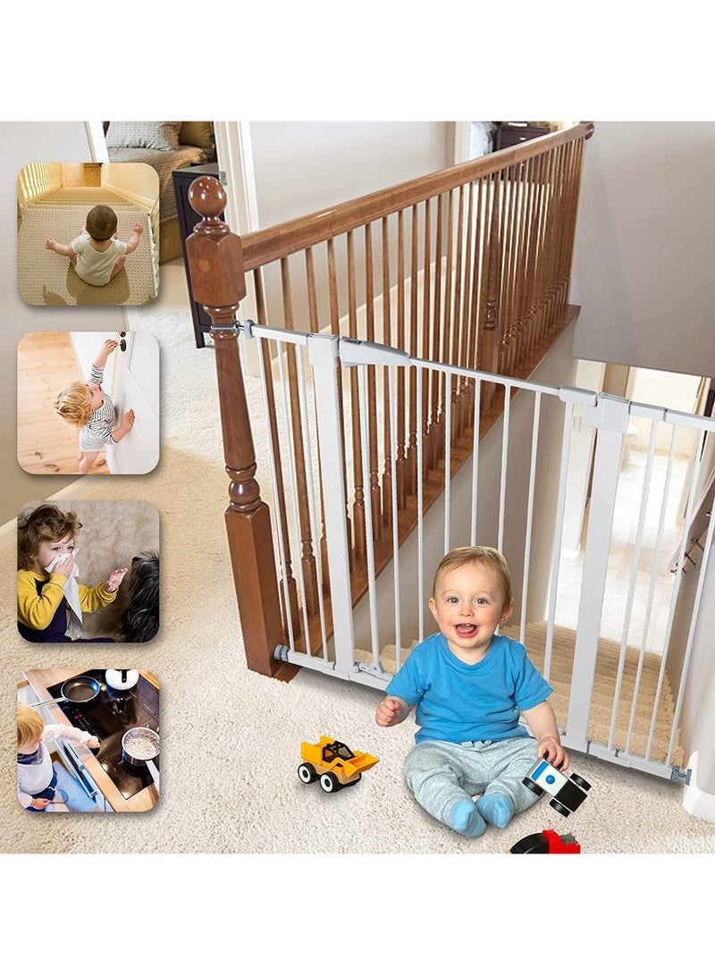 Auto Close Baby Safety Gate Extension Kit, Extra Tall & Wide Pet Dog Gate Extension for House, Doorway & Staircases, Suitable for baby Safety Gates(20cm)