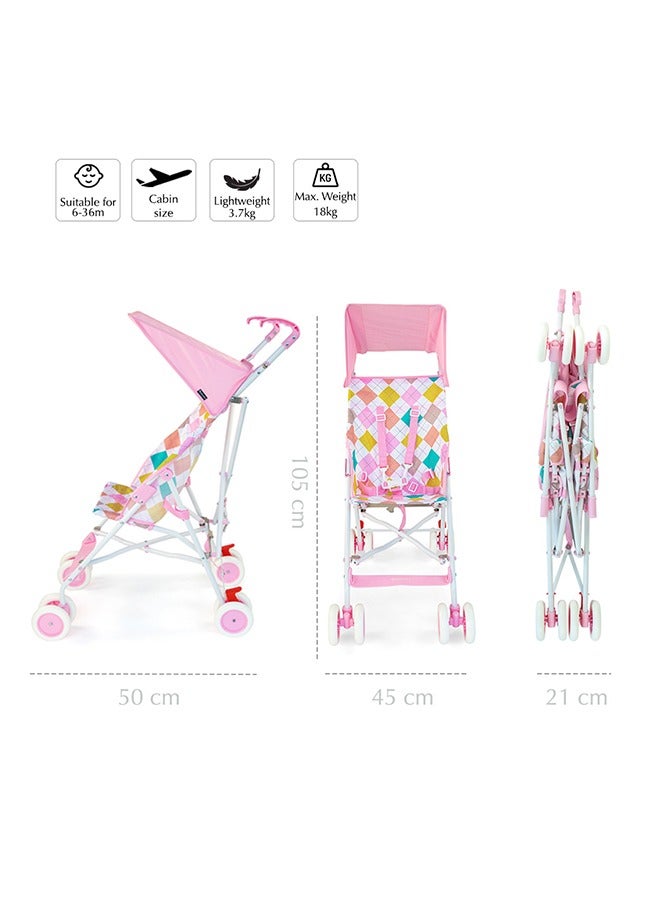 Portable Compact Baby Travel Buggy Stroller - Pink