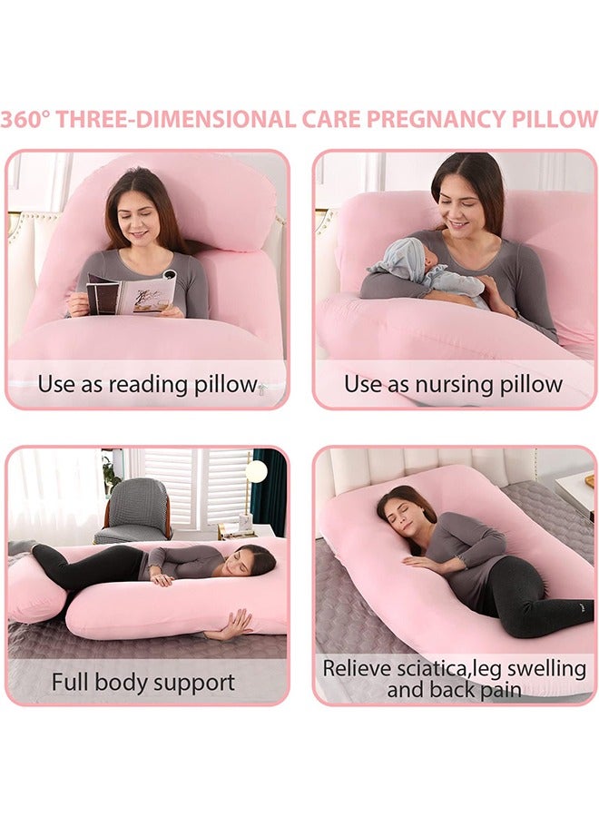 Pregnancy Pillows, 180cm Long Maternity Pillows with Removable Bean Velvet Cover, U-Shape Full Body Pillow, Pregnancy Pillows for Sleeping, Body Pillows for Adults, Maternity Pillow