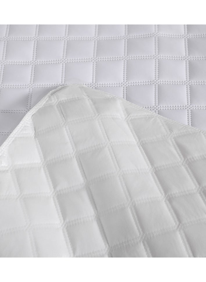 Waterproof Cotton Mattress Cover 180x200 cm – Soft, Quilted, and Breathable with 2 Pillowcases