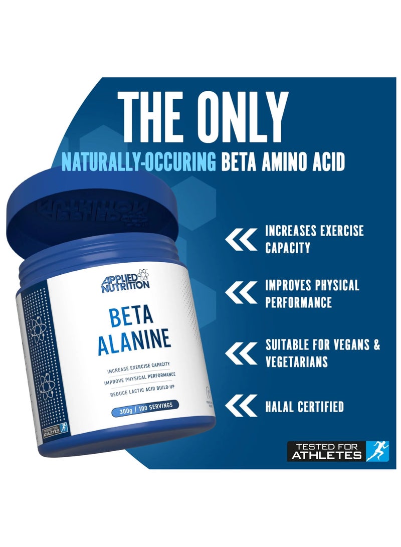 Beta-Alanine Powder 300g, Unflavored 100 Servings