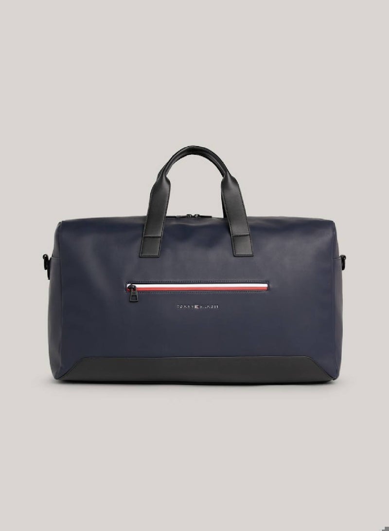 Men's Essential Duffle Weekender Bag - faux leather, Blue