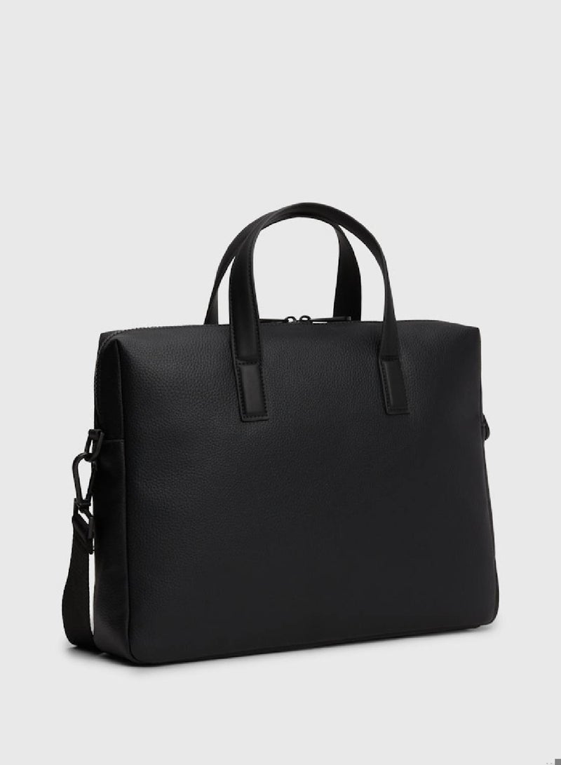 Men's Laptop Bag - Polyester, Black