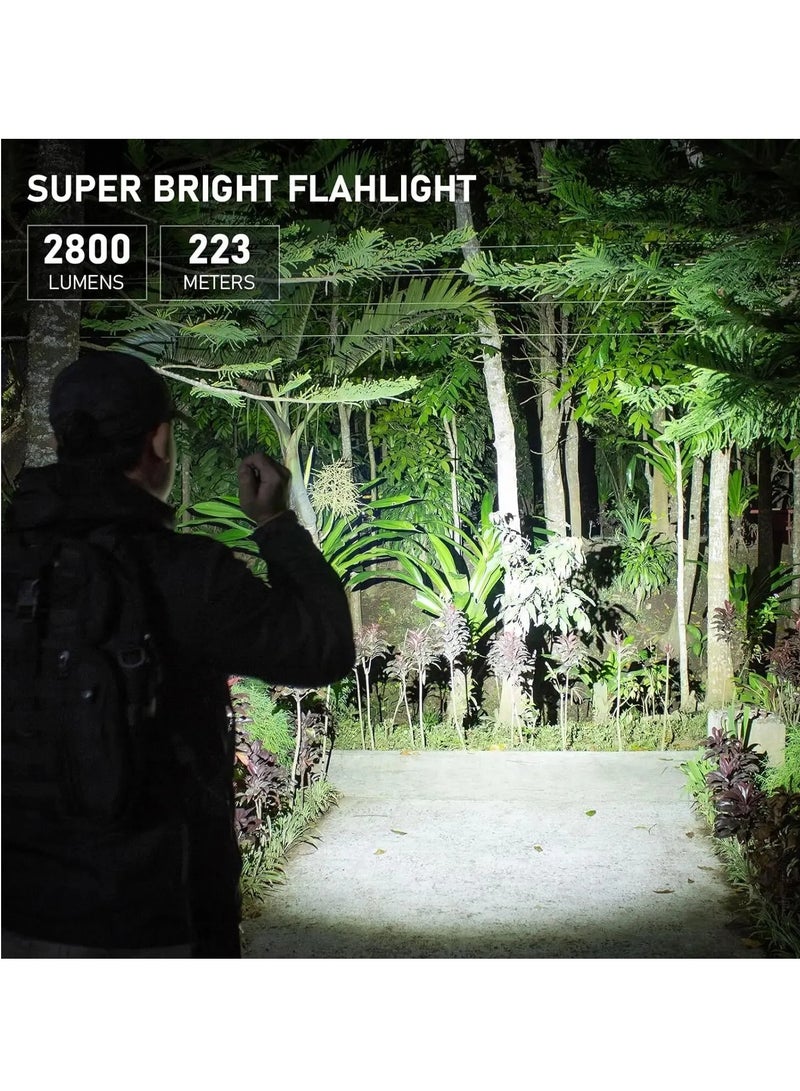 SC28 XHP50B HD LED 2800Lm Type C Rechargeable Flashlight Portable Powerful 21700 Torch EDC Flash Light IPX8 For Camping