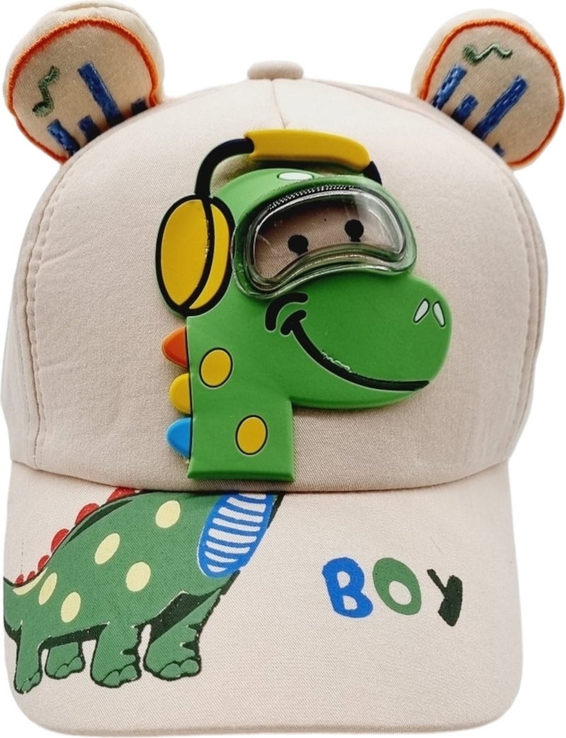 Children 4-8 Years Giraffe Patterned Headphone Hat