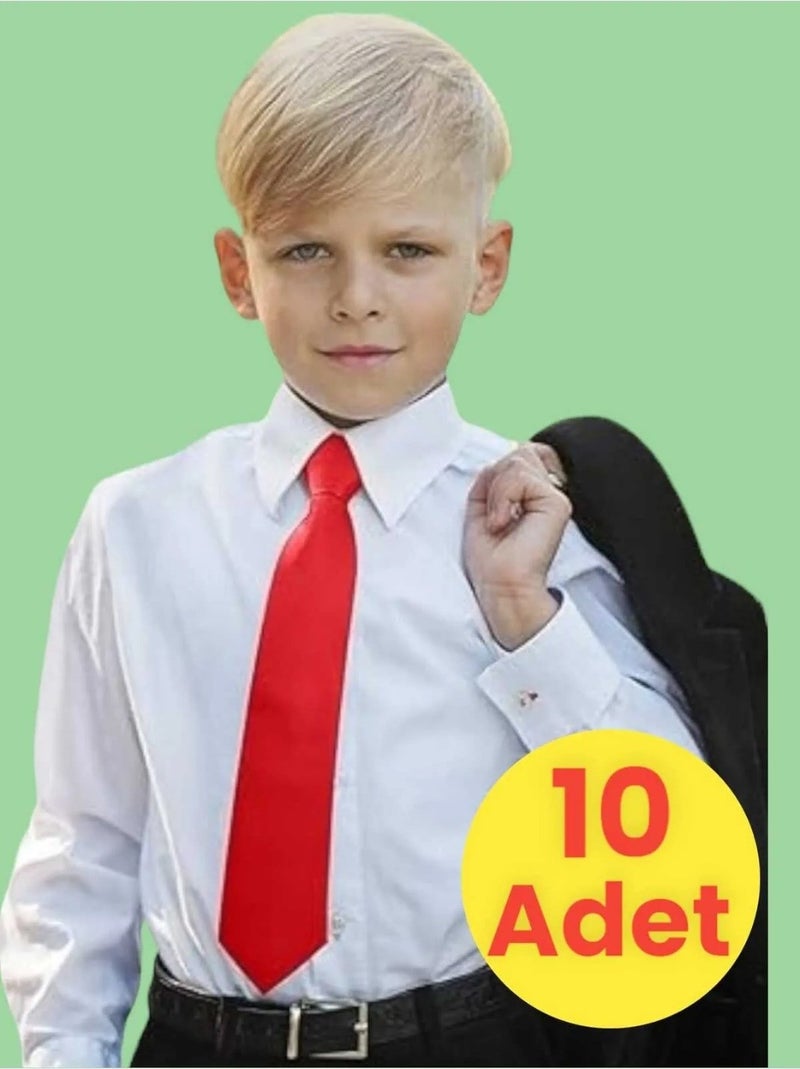 Unisex 5 - 10 Years Old Children's Elastic Tie 10 Pieces