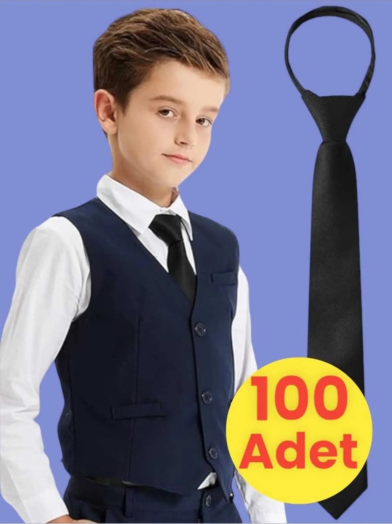 Unisex 5 - 10 Years Old Children's Elastic Tie 100 Pieces