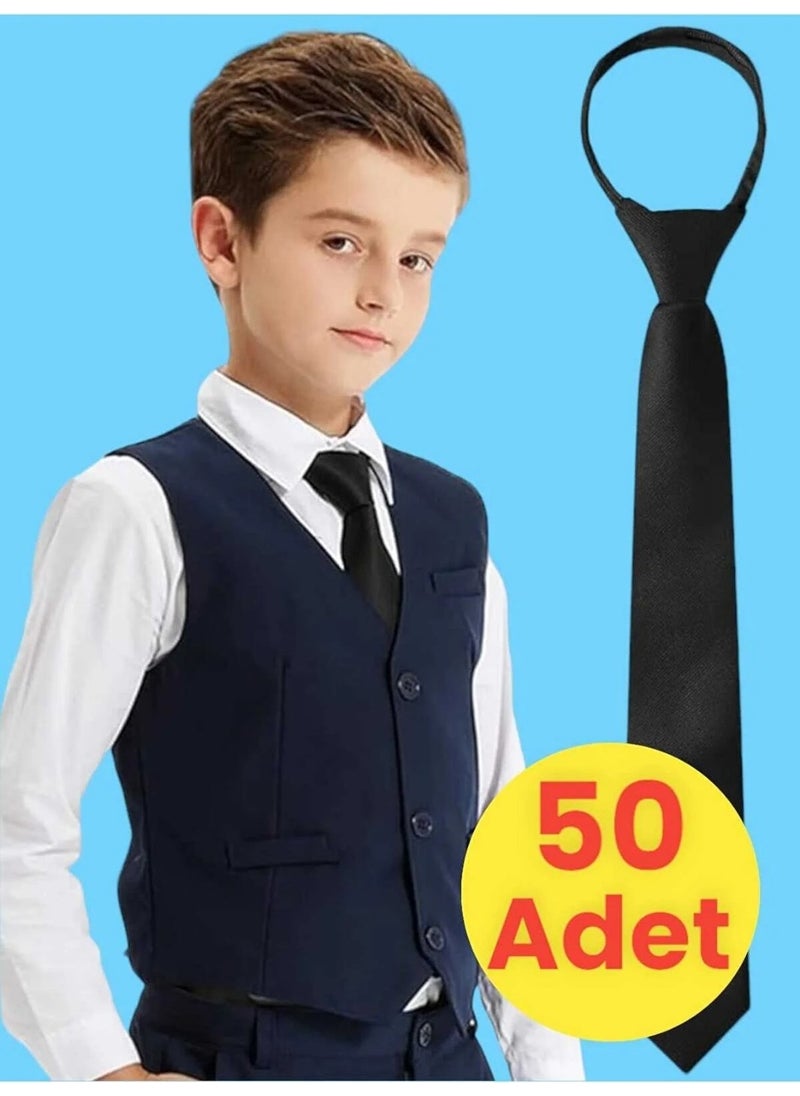 Unisex 5 - 10 Years Old Children's Elastic Tie 50 Pieces