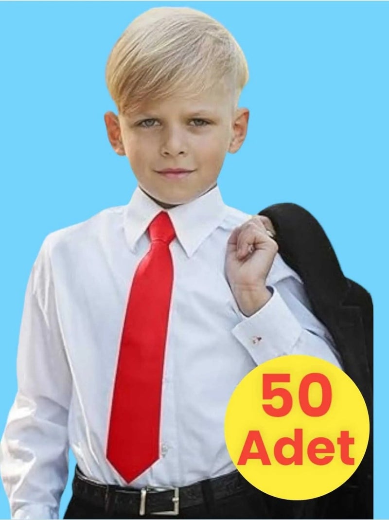 Unisex 5 - 10 Years Old Children's Elastic Tie 50 Pieces