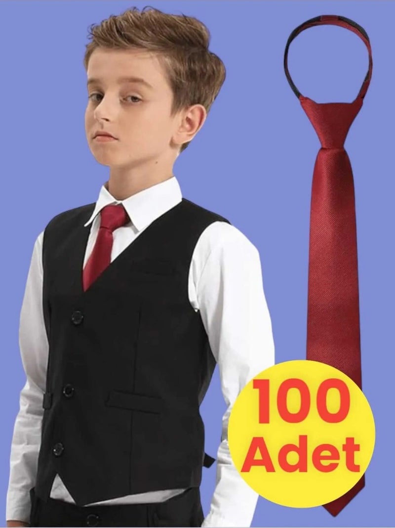 Unisex 5 - 10 Years Old Children's Elastic Tie 100 Pieces