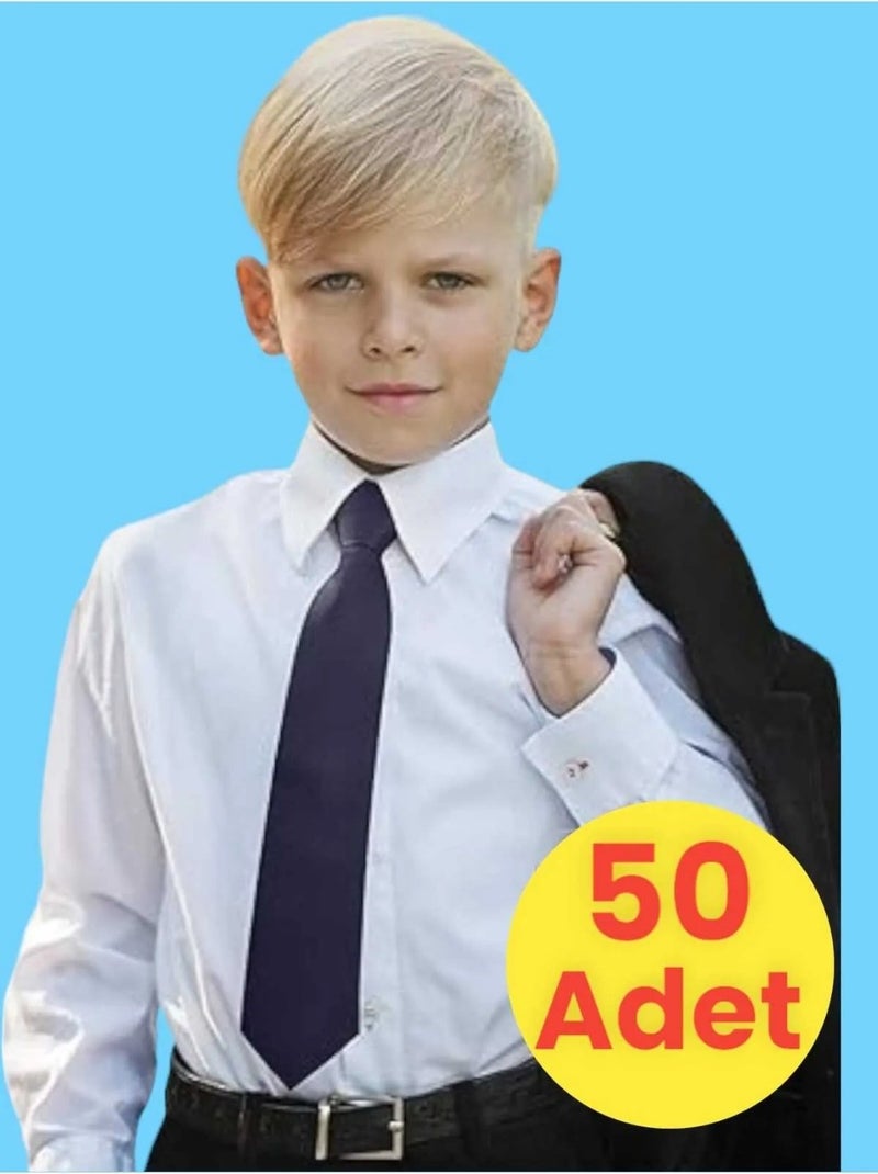 Unisex 5 - 10 Years Old Children's Elastic Tie 50 Pieces