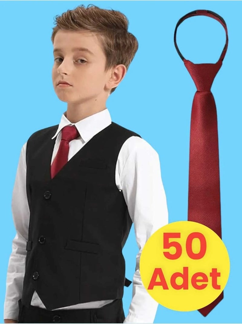 Unisex 5 - 10 Years Old Children's Elastic Tie 50 Pieces