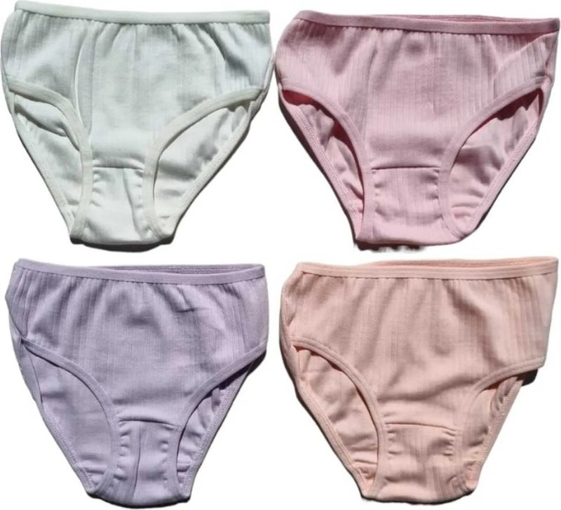 Girl's 4-Piece Premium Corduroy Combed Fabric Panties