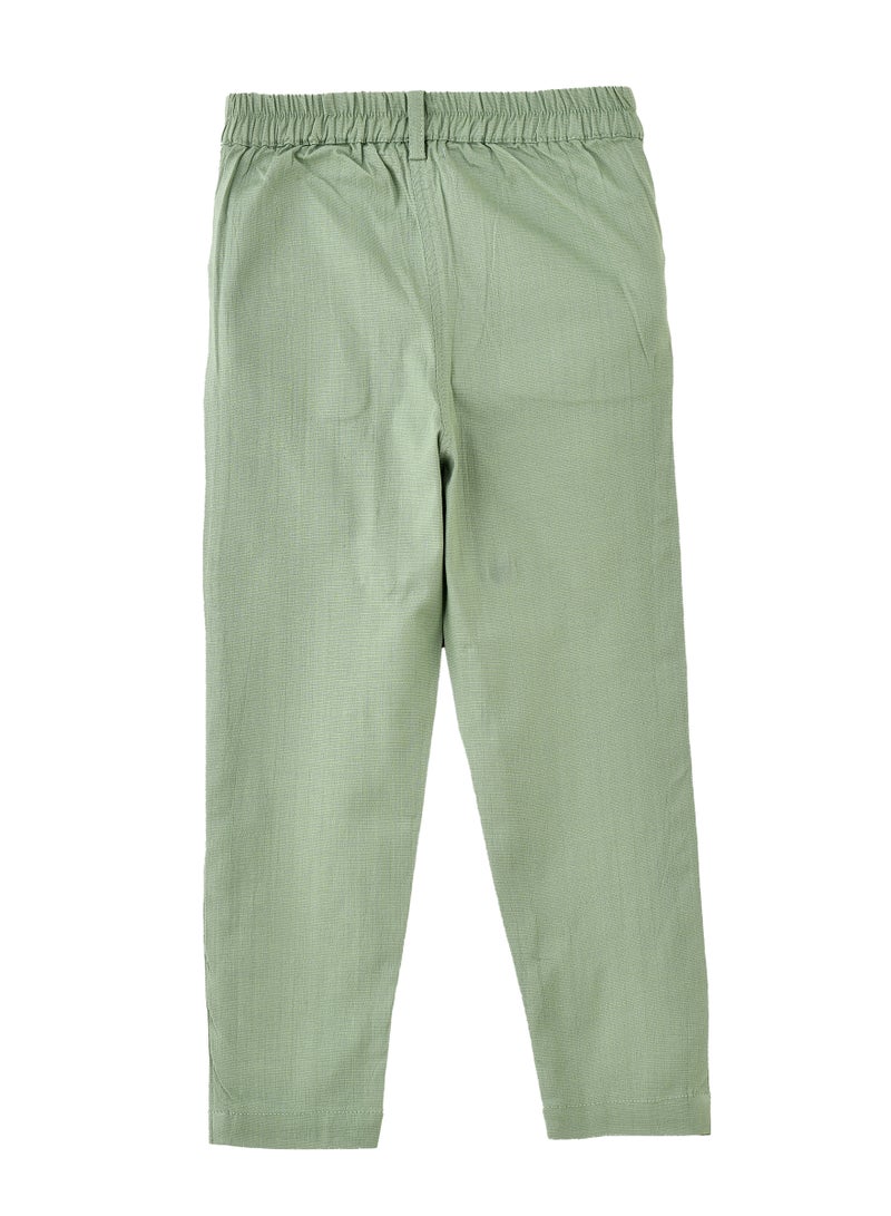 Girls Green Stretch Pants