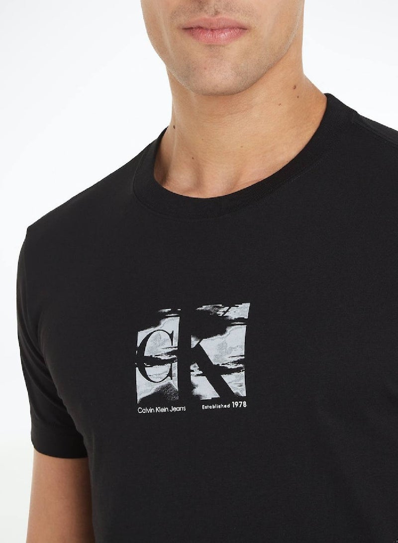 Men's Logo T-Shirt - Cotton, Black