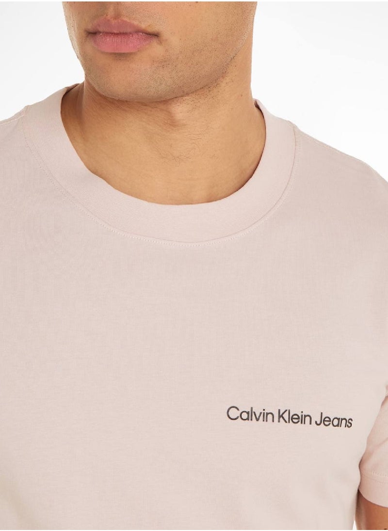 Men's Institutional T-Shirt - Cotton, Pink