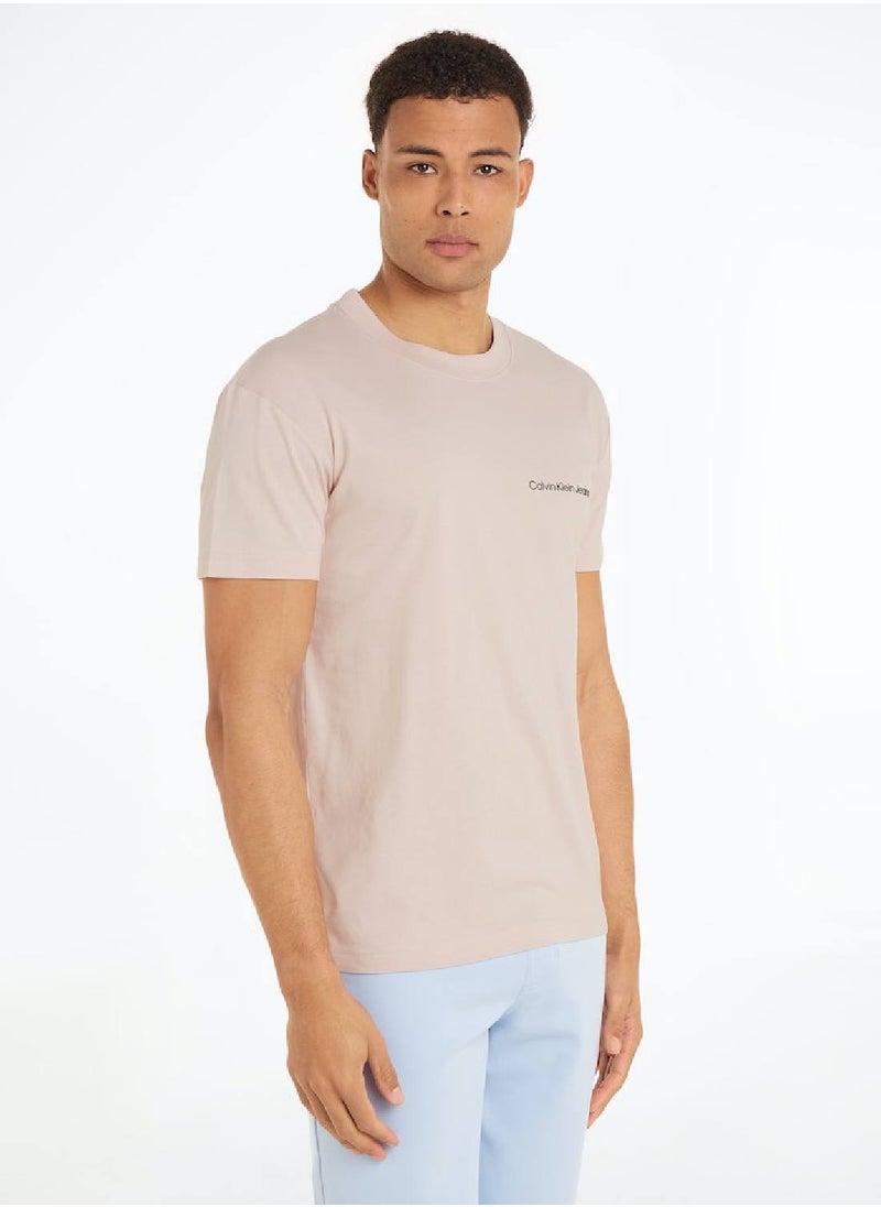 Men's Institutional T-Shirt - Cotton, Pink