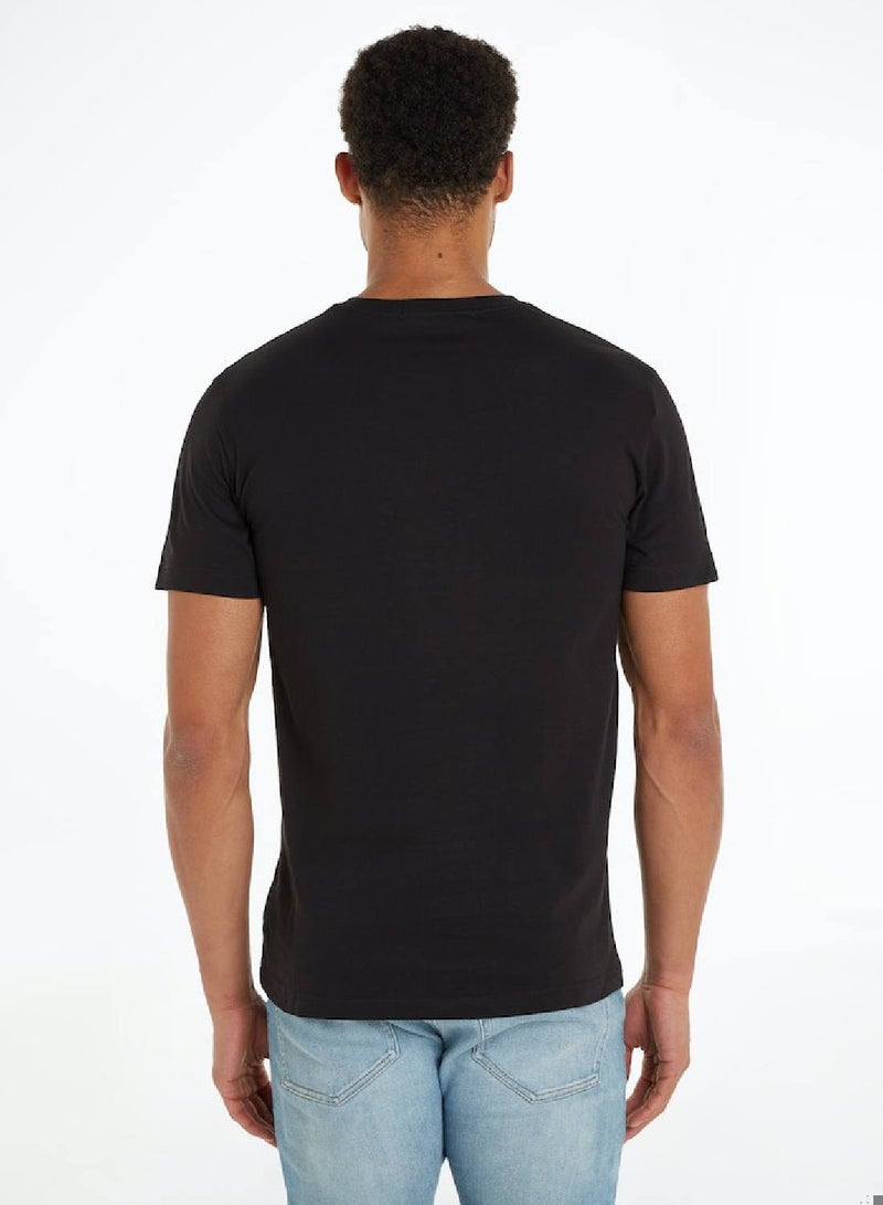 Men's Logo T-Shirt -  cotton jersey, Black