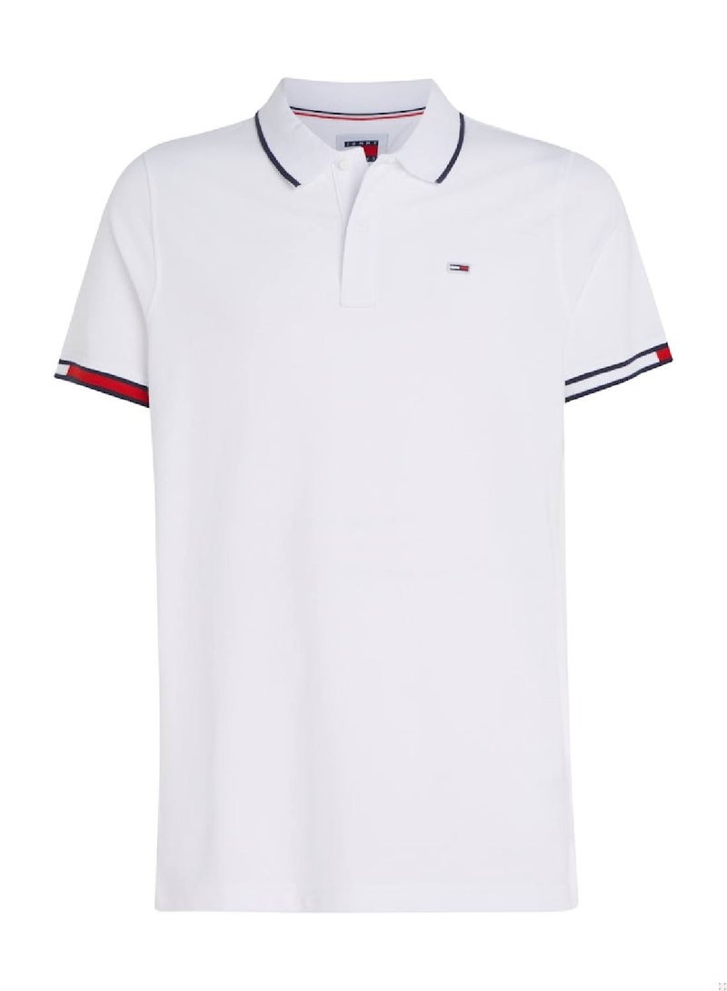 Men's Slim Fit Polo - Cotton, White