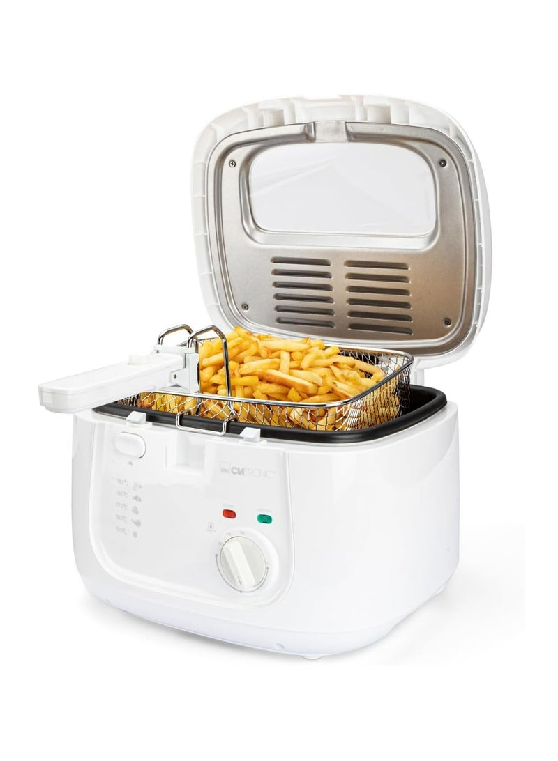 2.5L Deep Fryer with Odor & Grease Filter | Non-Stick Oil Container | Adjustable Thermostat