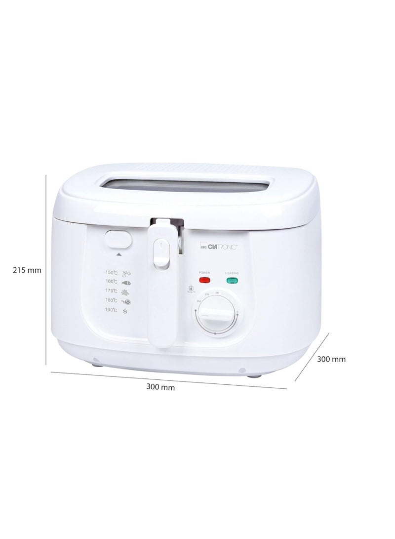 2.5L Deep Fryer with Odor & Grease Filter | Non-Stick Oil Container | Adjustable Thermostat