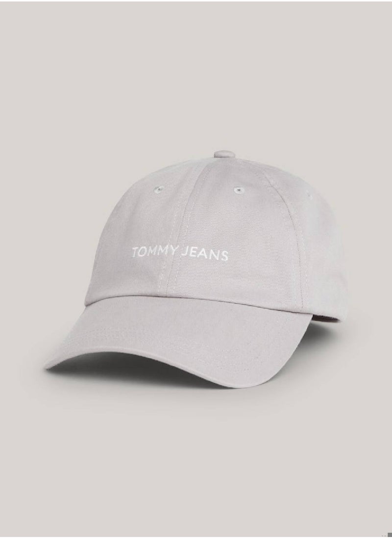 Men's Linear Logo Cap - Cotton, Gray