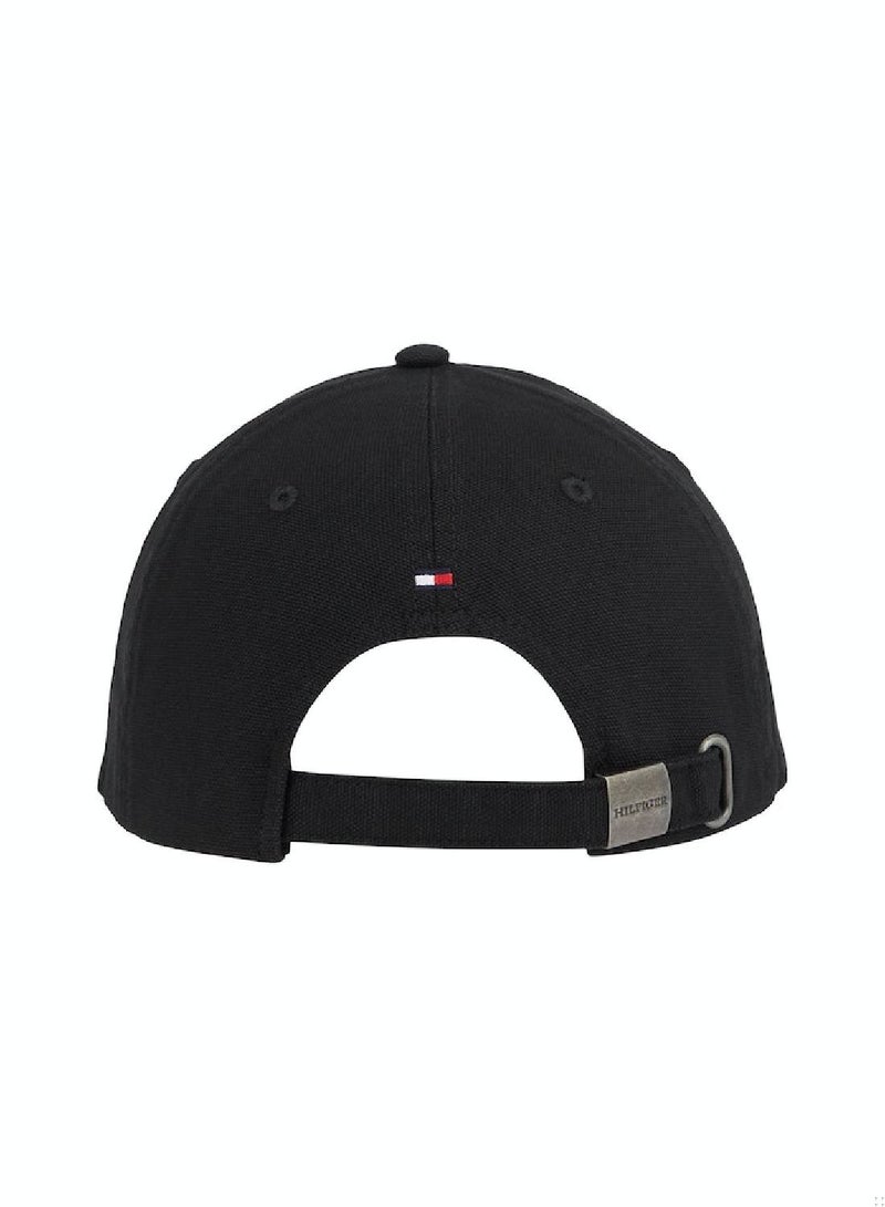 Men's Hilfiger Monotype Embroidery Six-Panel Baseball Cap -  Pure cotton, Black