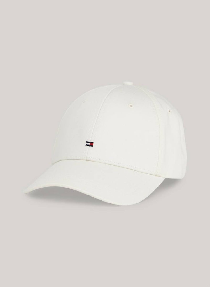 Men's Six-Panel Flag Embroidery Cap -  Pure organic cotton, Beige