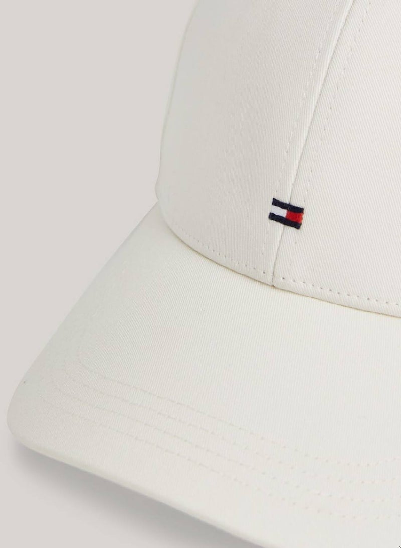 Men's Six-Panel Flag Embroidery Cap -  Pure organic cotton, Beige