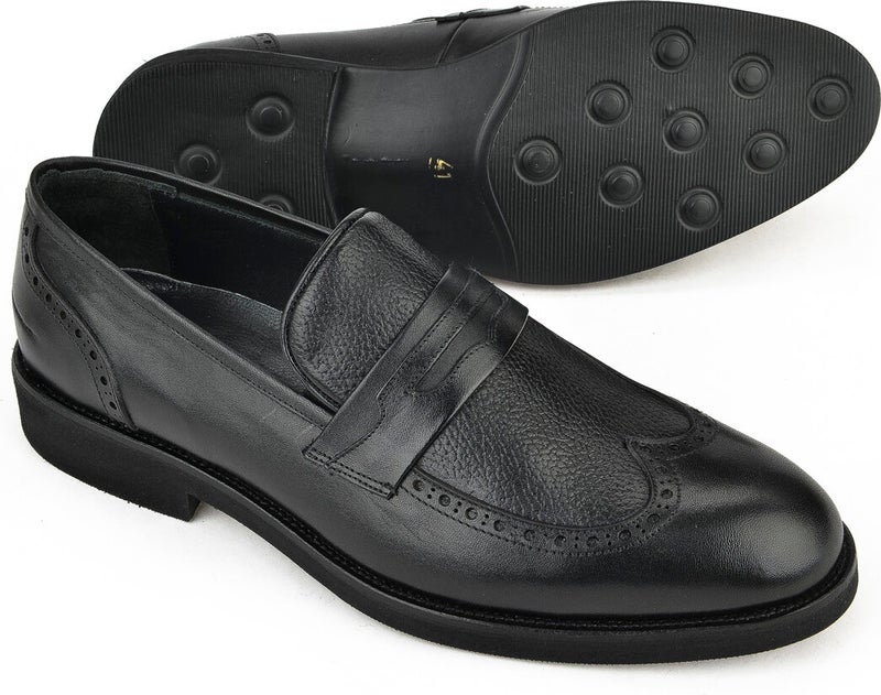 , Men's Genuine Leather Shoes 1411019Z7740 Black