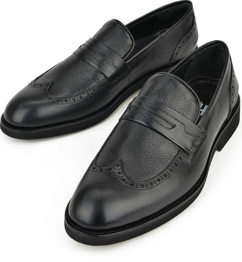 , Men's Genuine Leather Shoes 1411019Z7740 Black