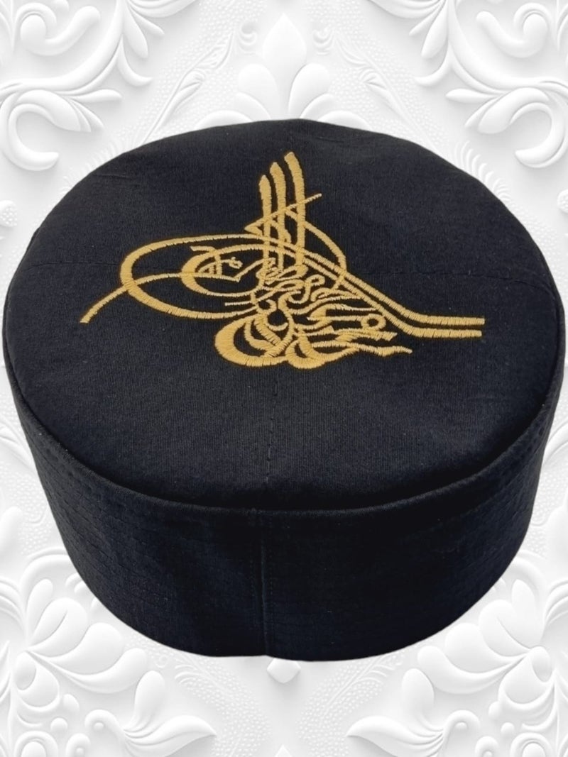 Men's Ottoman Tugra Embroidered Skullcap Fez