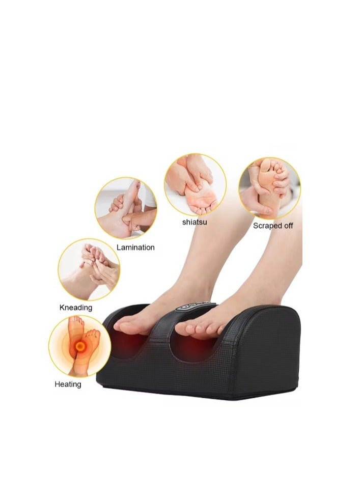 Electric Foot Massager with Heat Shiatsu and Kneading for Relaxation and Pain Relief Adjustable Intensity for Home, Office, for Pain Relief, and Circulation, Plantar Fasciitis, Gift