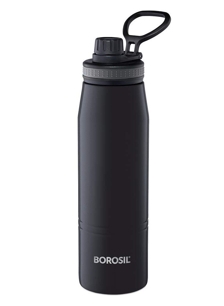 Borosil - Stainless Steel Hydra Gosports - Vacuum Insulated Flask Water Bottle, 900 ML