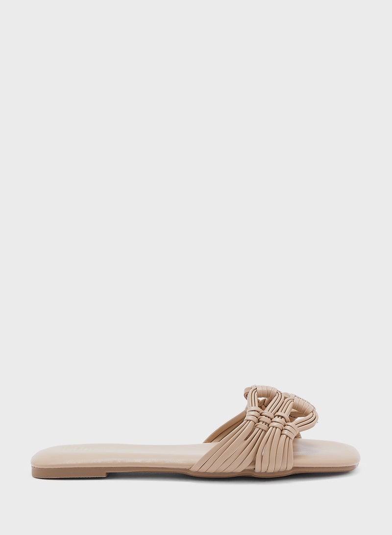 Weave Detail Flat Sandal