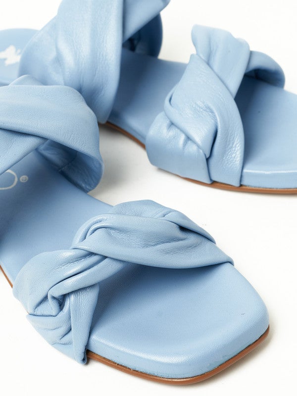 Y.SO Ladies Flat Sandals Blue | Made In India