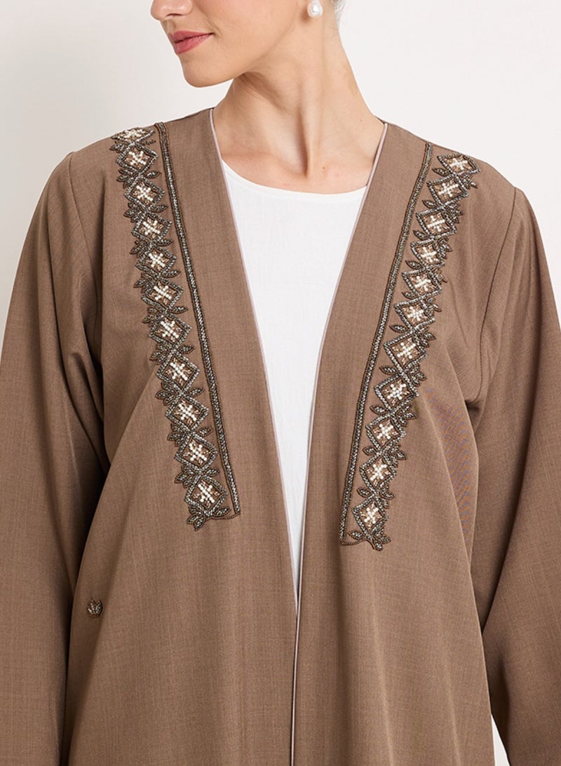 Royal Embellished Abaya With Hand Embroidery