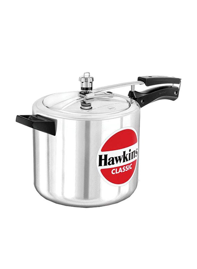 Classic Aluminium Pressure Cooker Silver/Black 17x9x10inch