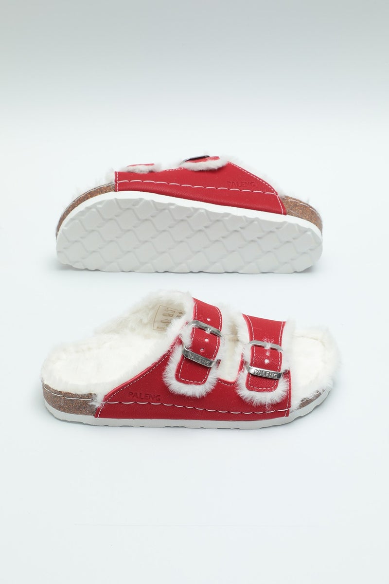 Paleng Cork Sole Winter Women's Slippers