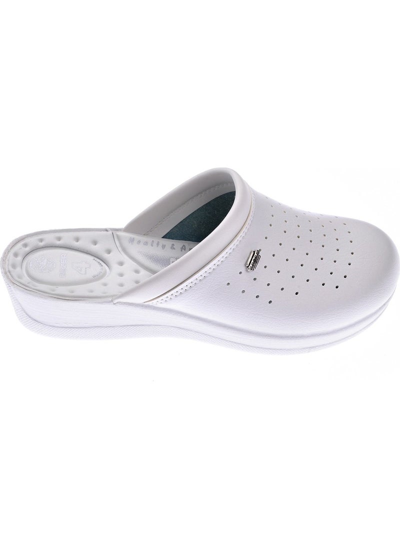 04770 4 Point Anatomical Sabo Men Women Slippers Hospital & Business White