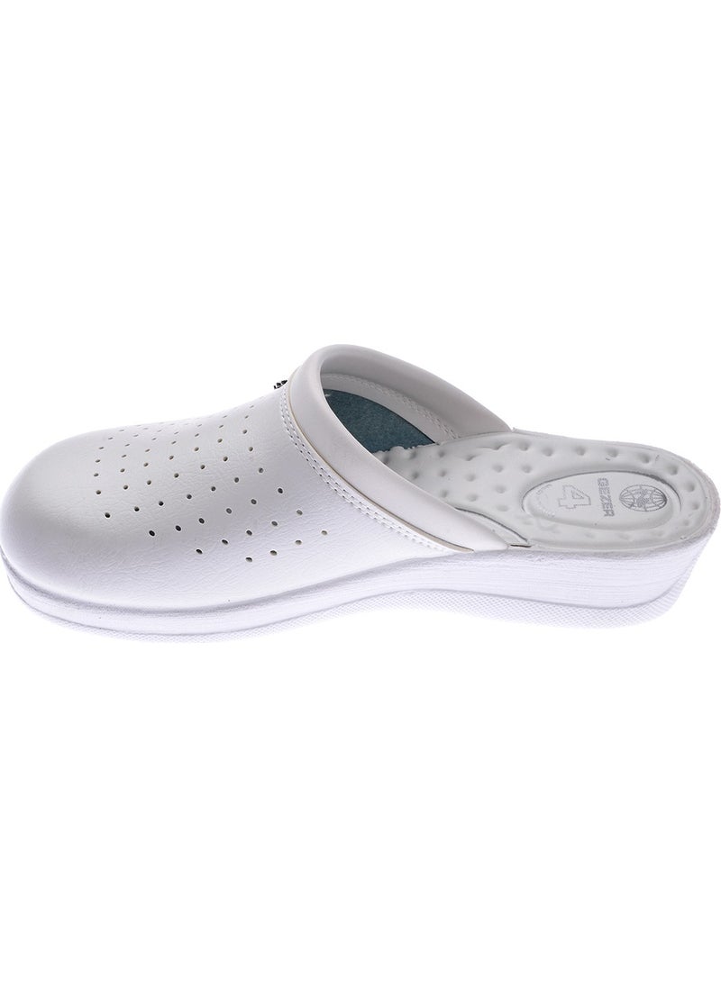 04770 4 Point Anatomical Sabo Men Women Slippers Hospital & Business White