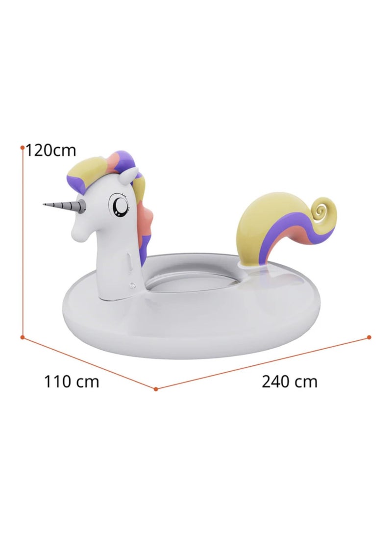 MADNESS SPORTS TRADING LEFEET Unicorn Shaped Inflatable Rider Float with Remote Control Seagull C1 Accessories Can Use in Swimming Pools Sea Also Used for Kids.