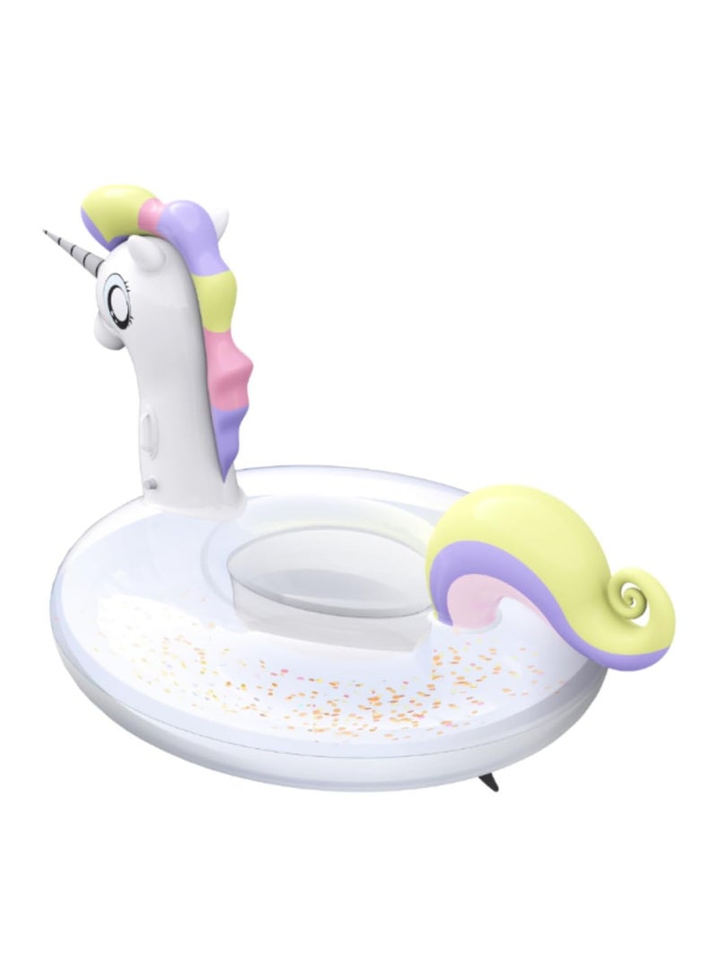 MADNESS SPORTS TRADING LEFEET Unicorn Shaped Inflatable Rider Float with Remote Control Seagull C1 Accessories Can Use in Swimming Pools Sea Also Used for Kids.