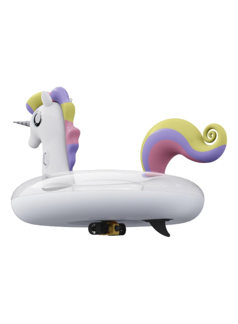 MADNESS SPORTS TRADING LEFEET Unicorn Shaped Inflatable Rider Float with Remote Control Seagull C1 Accessories Can Use in Swimming Pools Sea Also Used for Kids.